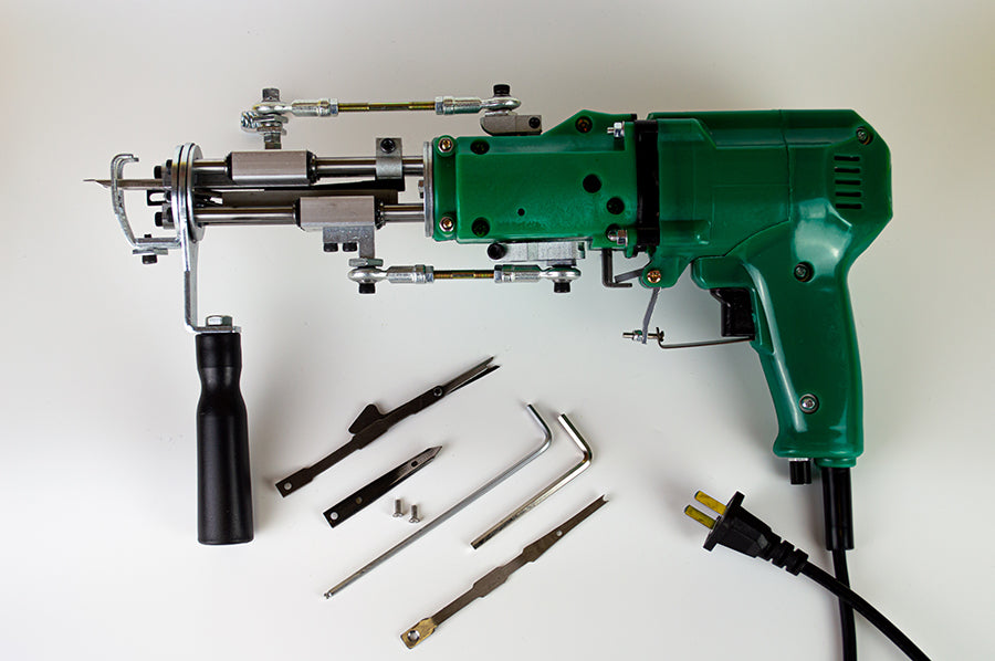 THE DUO Cut & Loop Pile Tufting Gun \ 2 in 1 Tufting Machine \ Carpet  Tufting Tools \ Green Color Machine – Tufting Gun Club