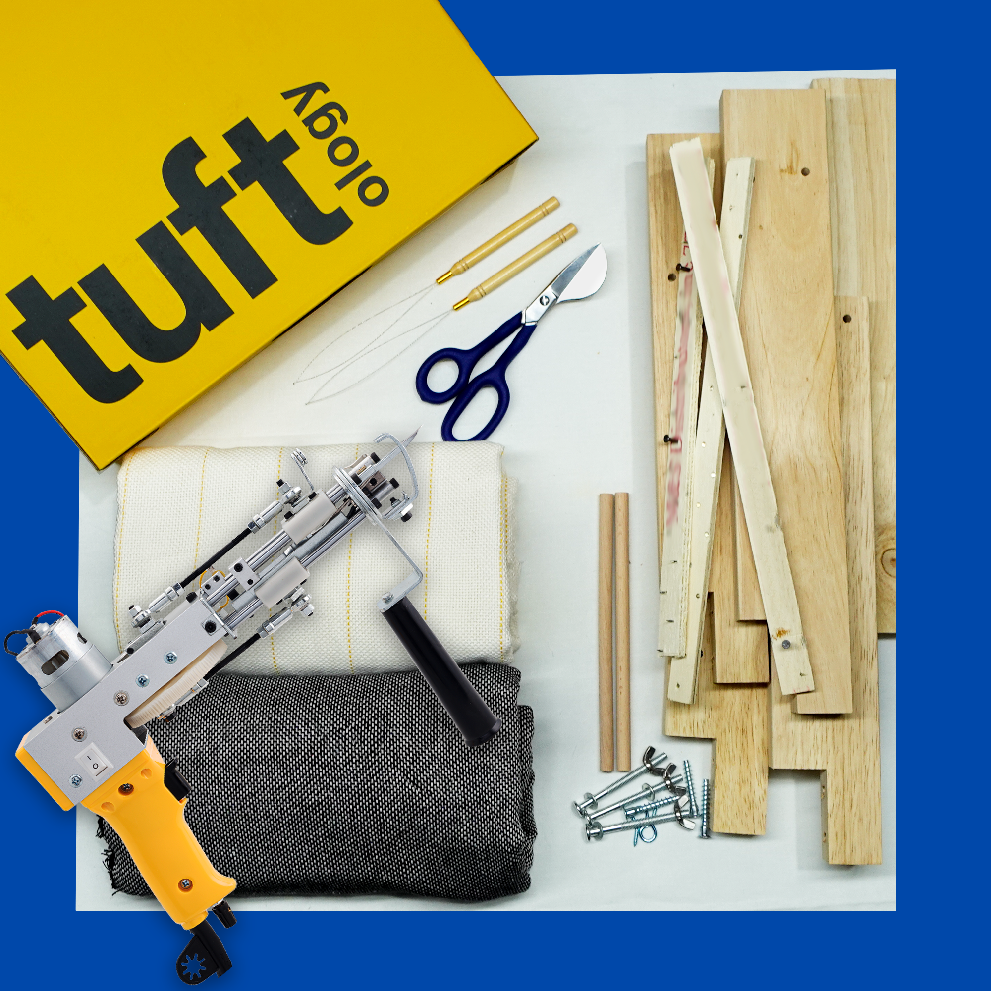 Tufting Gun Kit - Cut Pile Tufting Gun Kit,Rug Tufting Gun Machine Starter  Kit 2